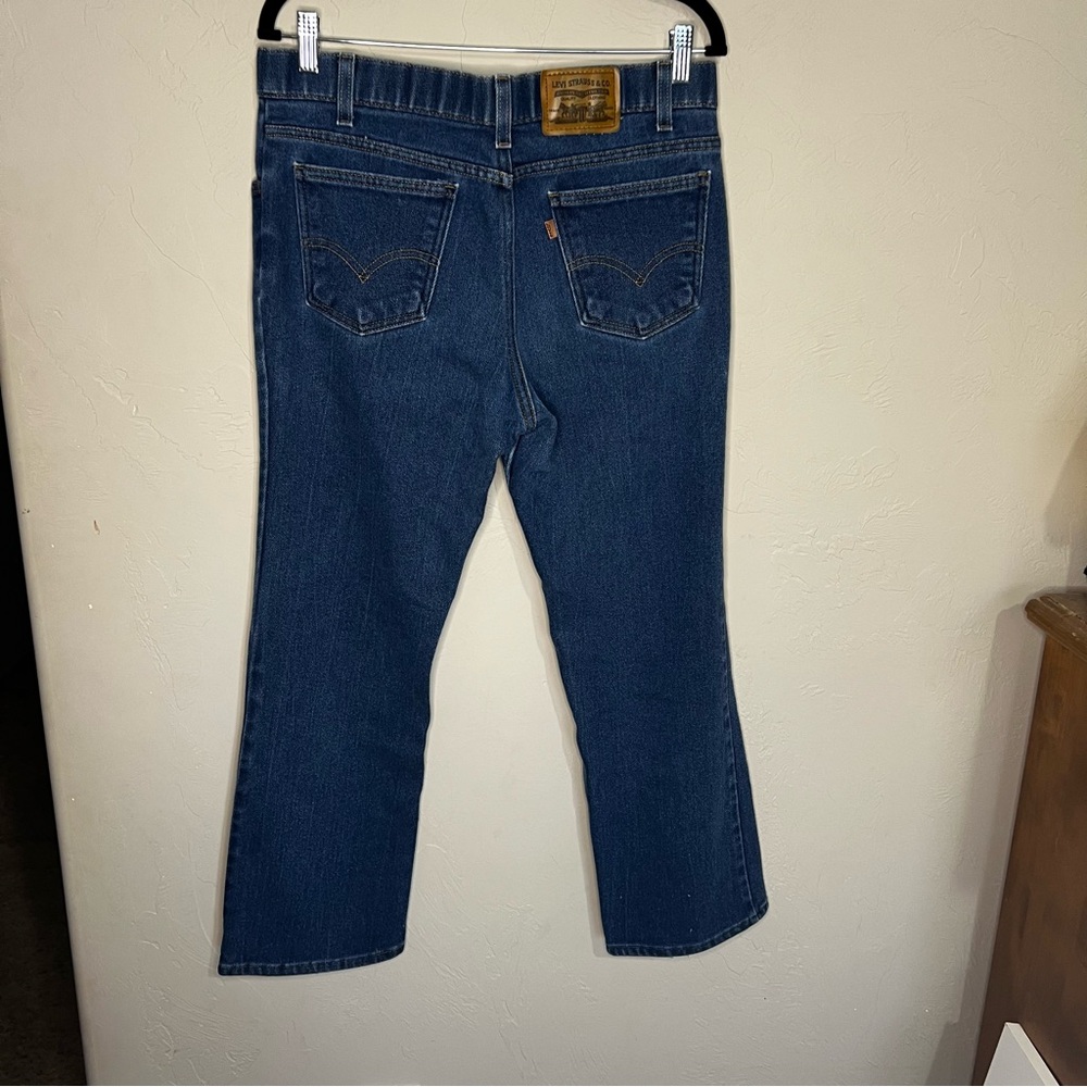 Levi's Vintage 90’s Action Orange Tab High Rise Crop Straight Denim Jeans‎ - Picture 6 of 12